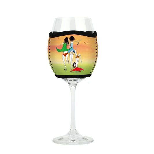 'To live happily one must occasional show their undies' - Wine Glass Cooler