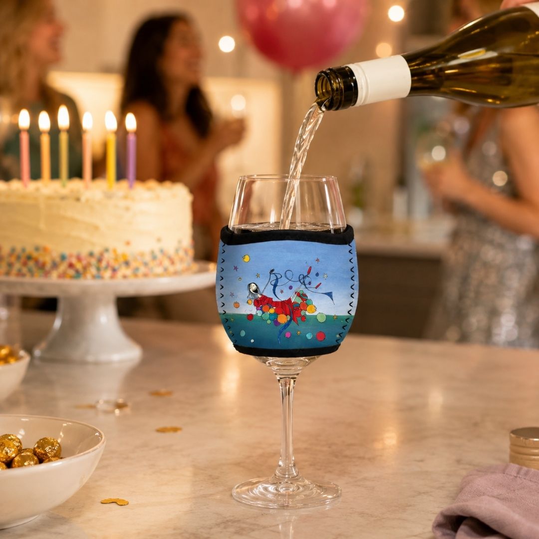 'Happy Birthday Sweet Thing'- Wine Glass Cooler