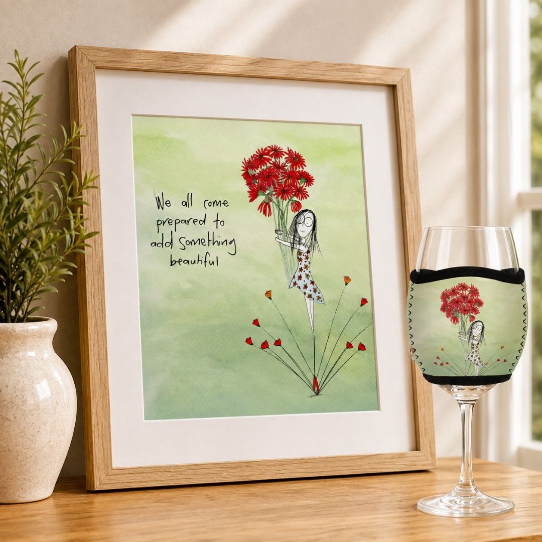 6 Pack Wine Glass Coolers - Choose Your Designs