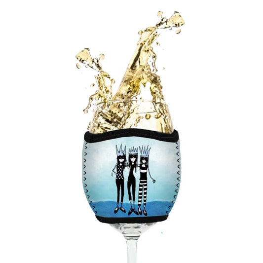 'We Three Queens - Wine Glass Cooler