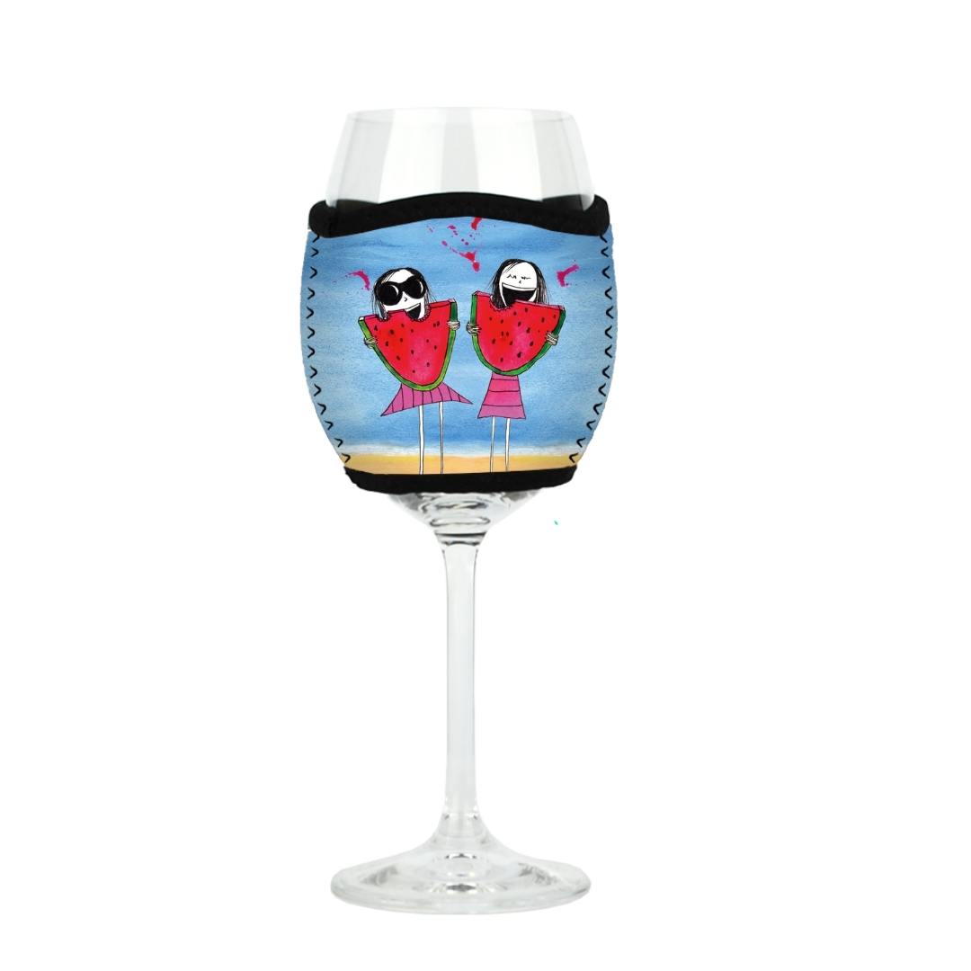 'Life is messy, embrace it' - Wine Glass Cooler