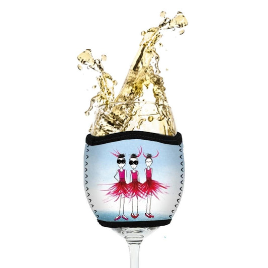'Sometimes you find yourself in a dress with feathers on it' - Wine Glass Cooler