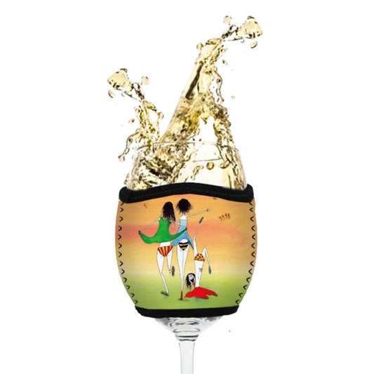 'To live happily one must occasional show their undies' - Wine Glass Cooler