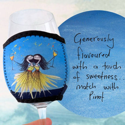 3 Pack Wine Glass Coolers - Pinot, Pick Your Drinks & Feathers