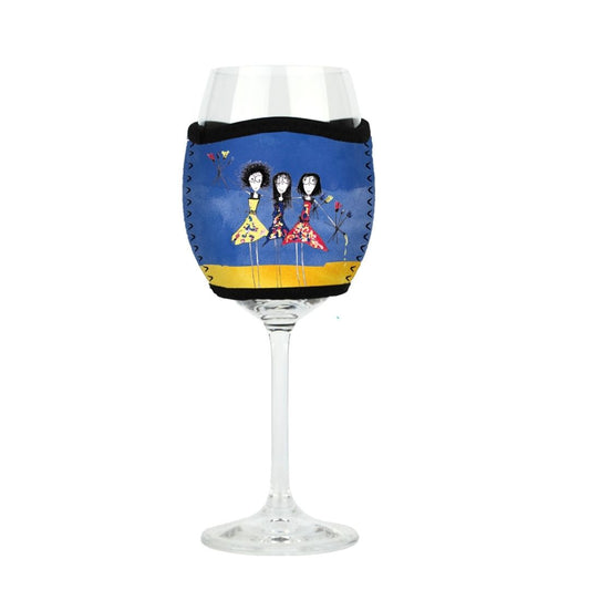 'Happiness is Passion' - Wine Glass Cooler
