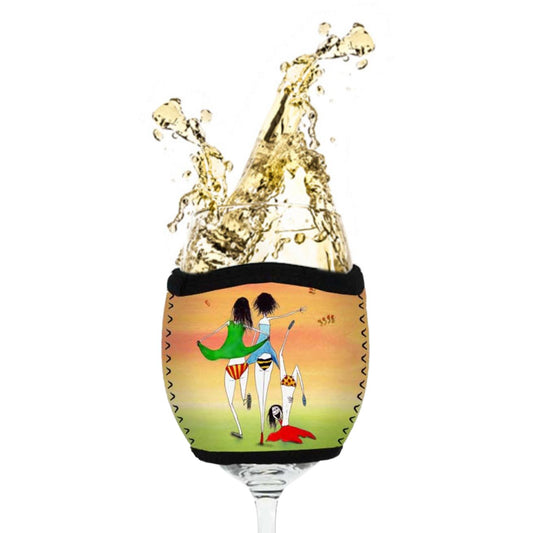 'To live happily, one must occasionally show their undies' - White Wine Glass Cooler