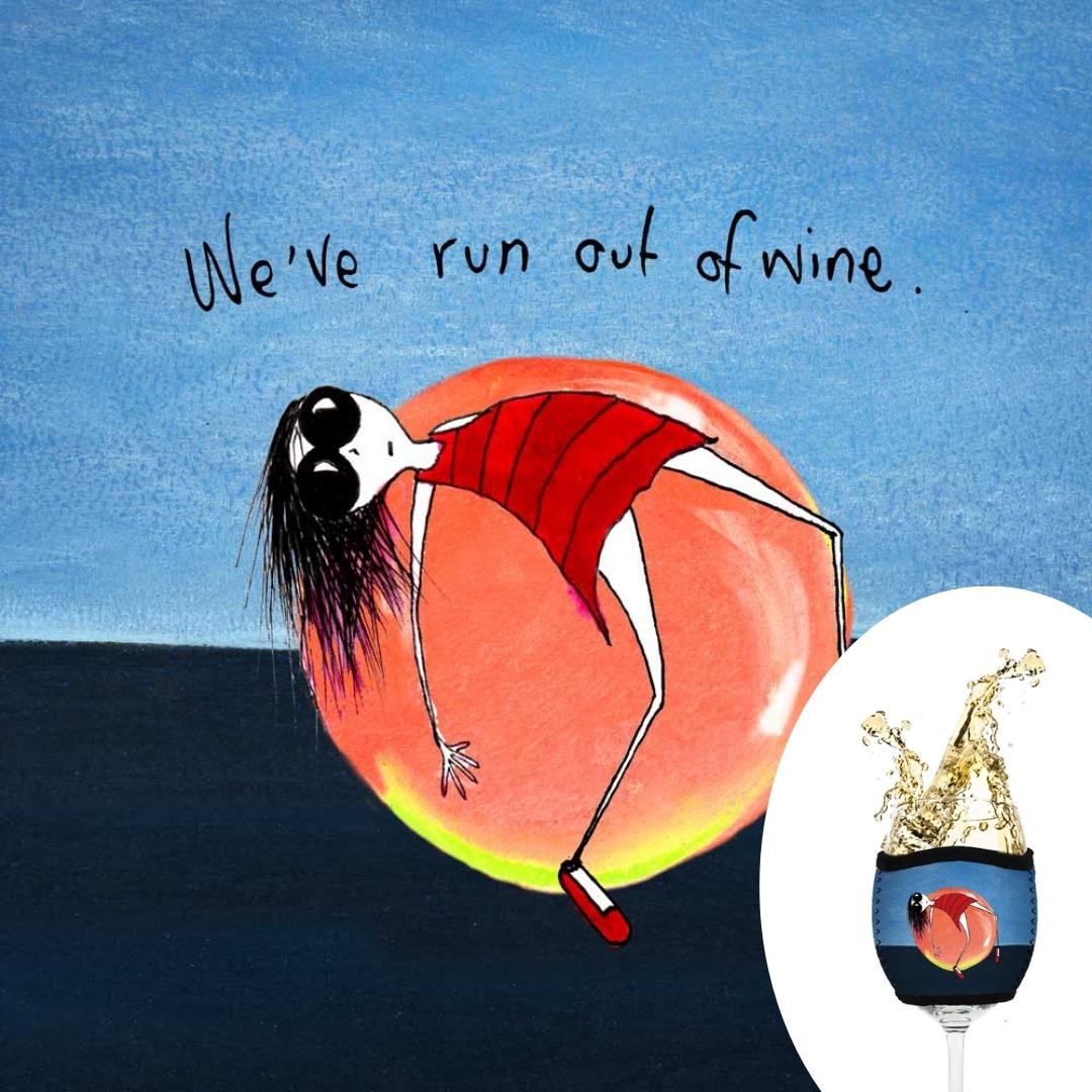 'We've run out of wine' - Wine Glass Cooler