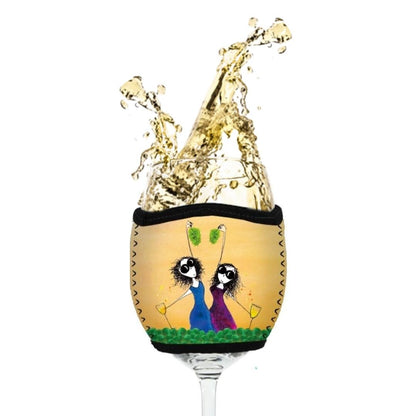 'It's wine time!' - Wine Glass Cooler