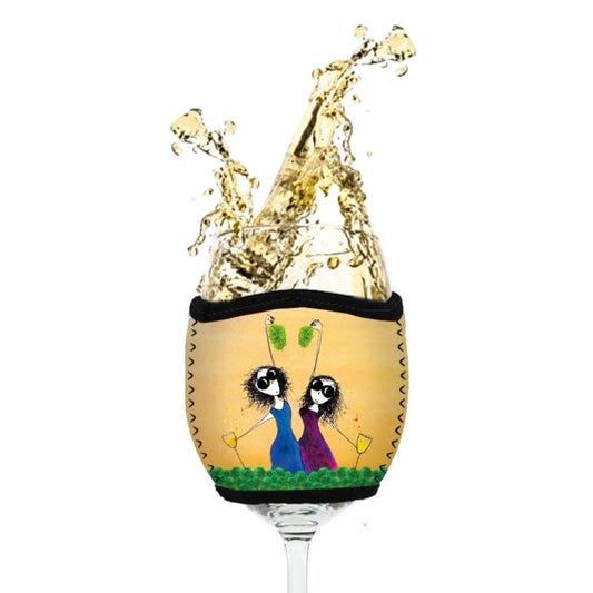 'It's wine time!' - Wine Glass Cooler