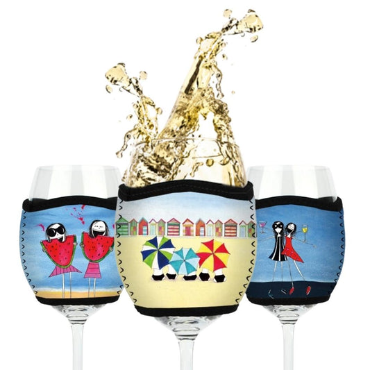 3 Pack Wine Glass Coolers - Bums, Messy, Cutest & Funniest