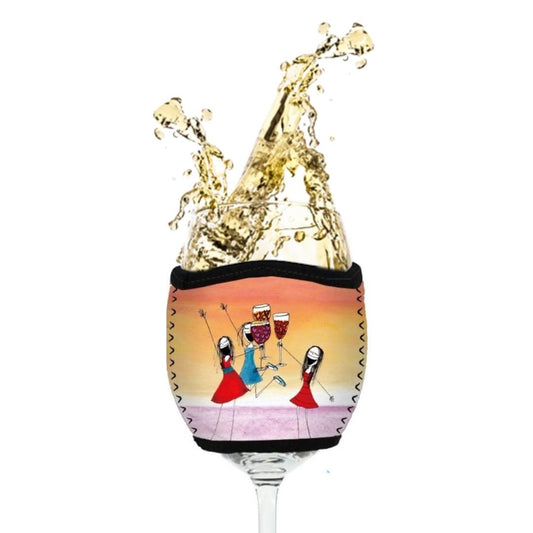 'Our glasses are full' - Wine Glass Cooler