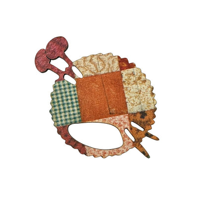 Wool & Knitting Needles Glasses Brooch (4 Colors)