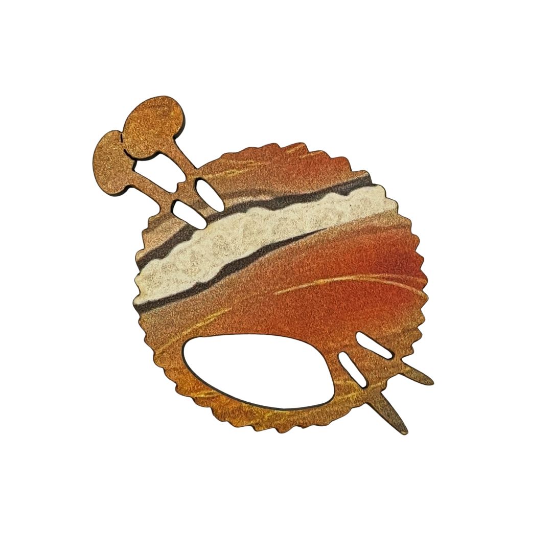 Wool & Knitting Needles Glasses Brooch (4 Colors)