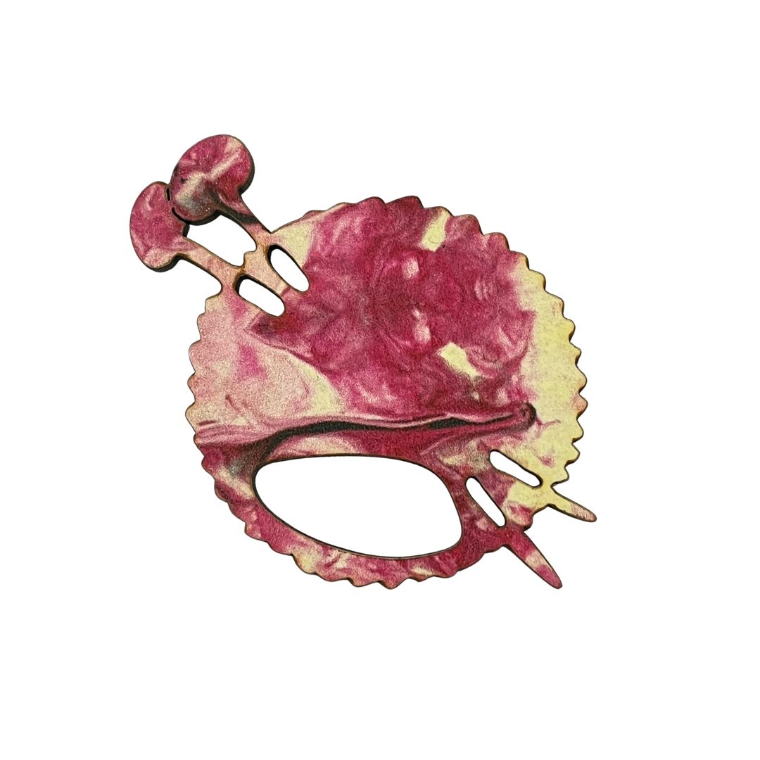 Wool & Knitting Needles Glasses Brooch (4 Colors)