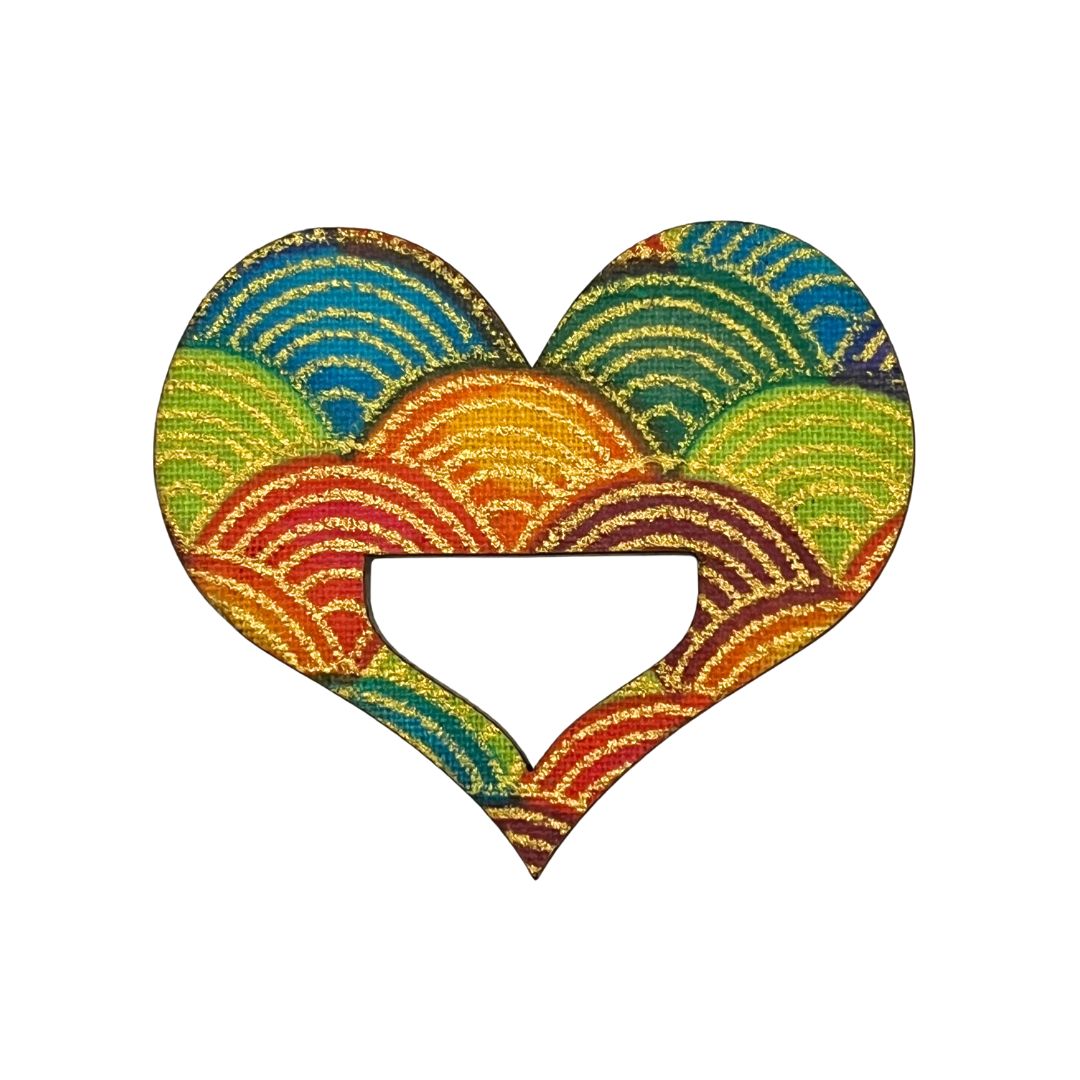 Heart Glasses Brooch (3 Colors)