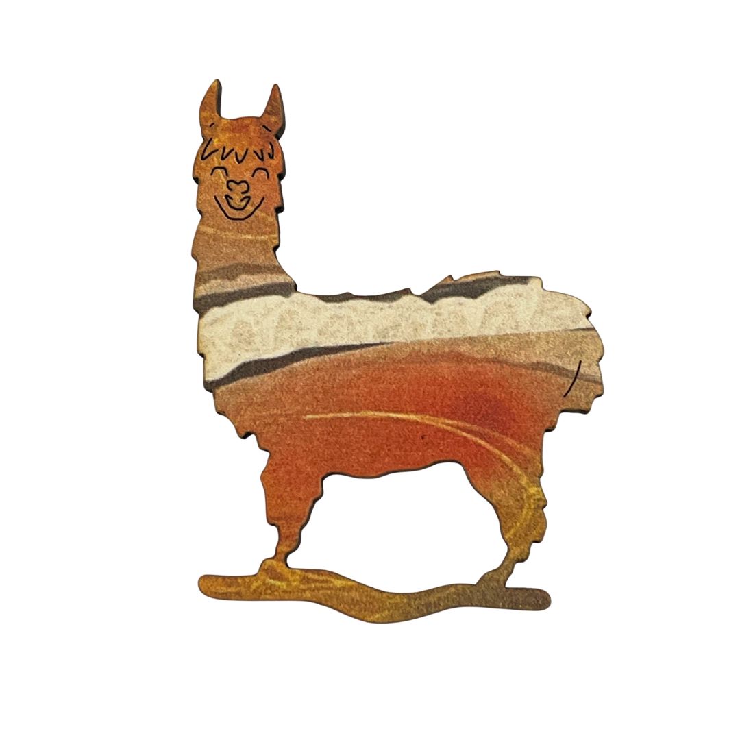 Alpaca Glasses Brooch (4 Colors)