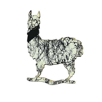 Alpaca Glasses Brooch (4 Colors)