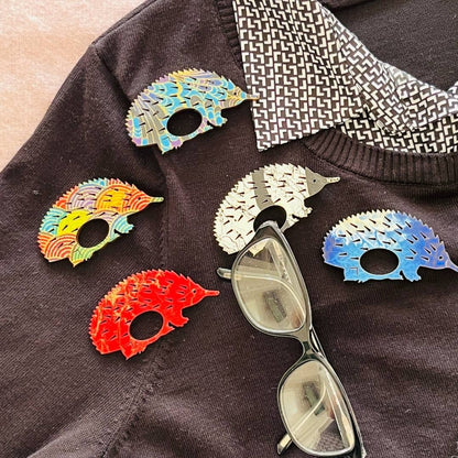 Echidna Glasses Brooch (5 Colors)