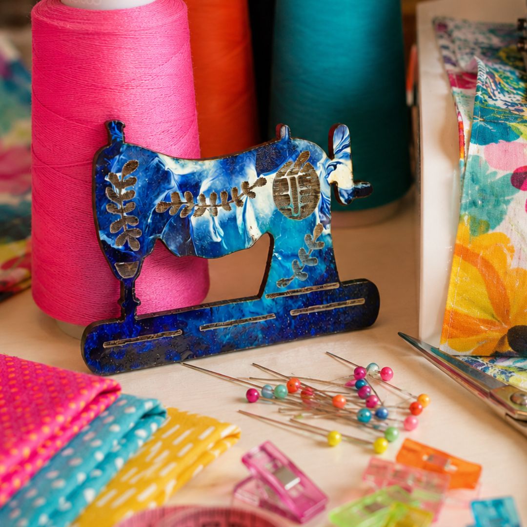 Sewing Machine Glasses Brooch (5 Colors)