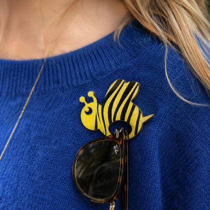 Bee Glasses Brooch (2 Colors)