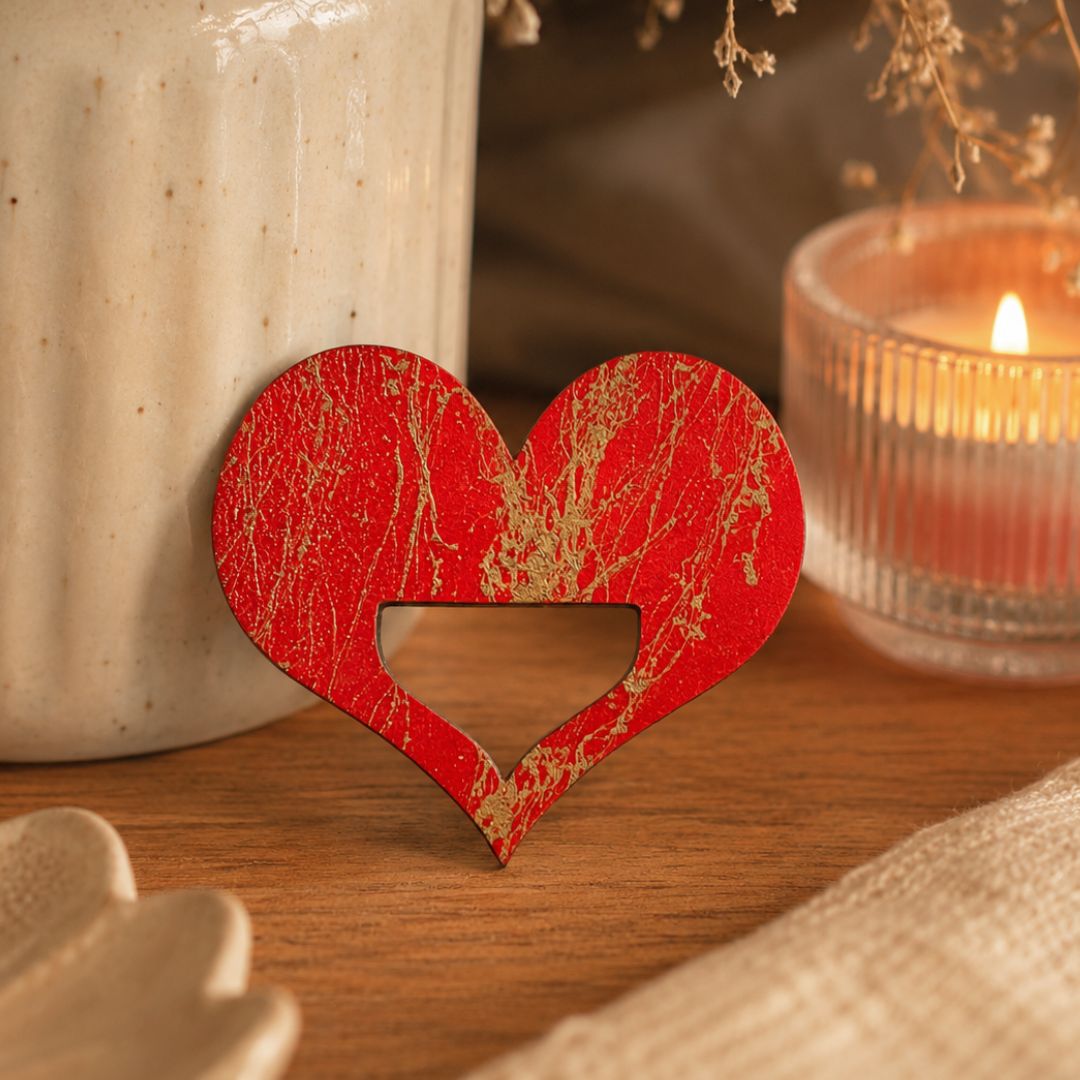 Heart Glasses Brooch (3 Colors)