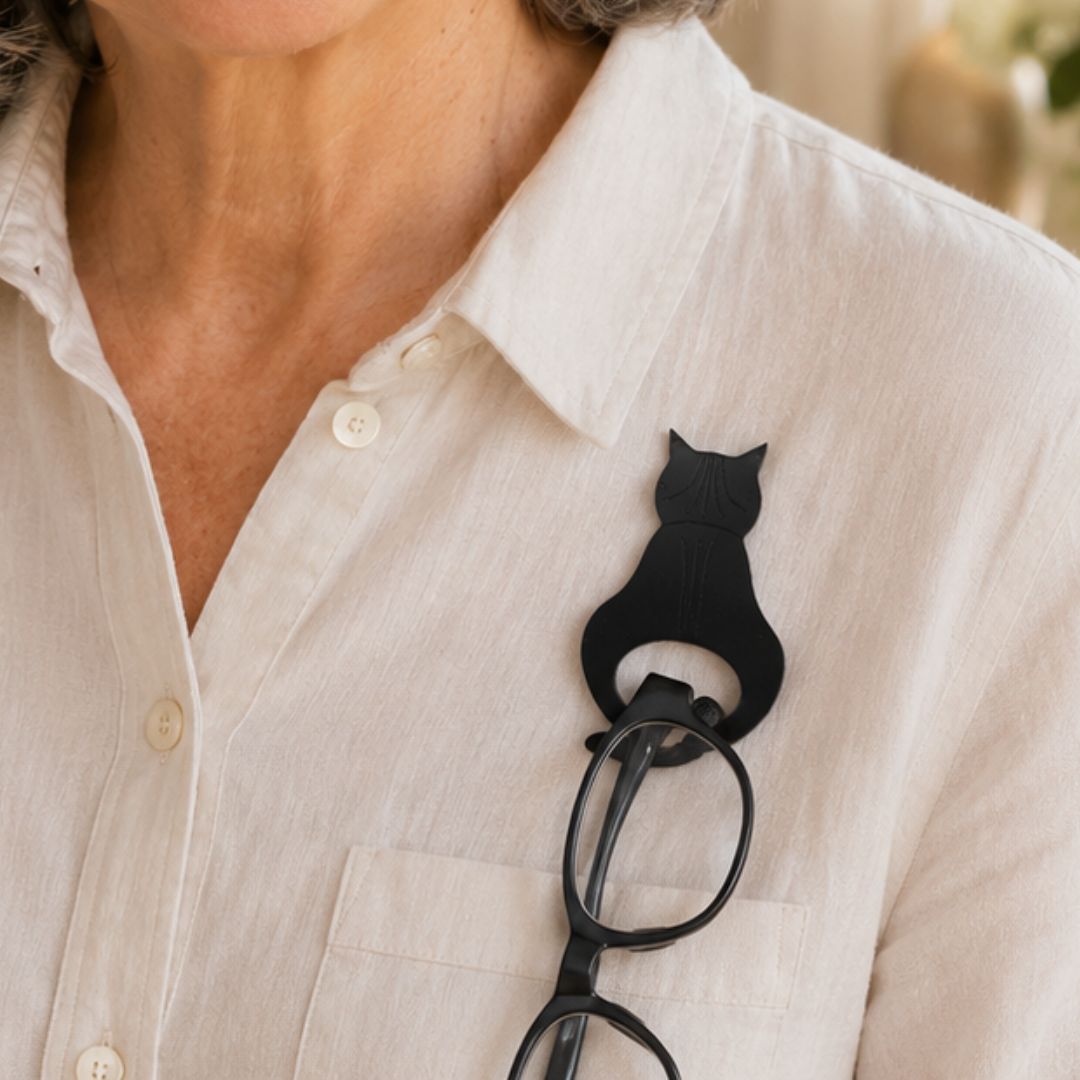 Attitude Cat Glasses Brooch (10 Colors)