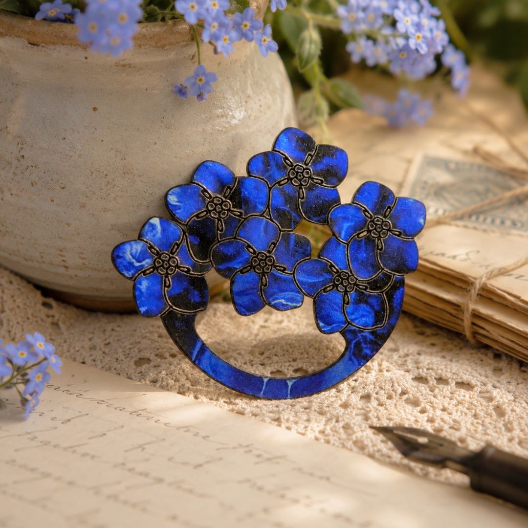 Forget Me Not Glasses Brooch
