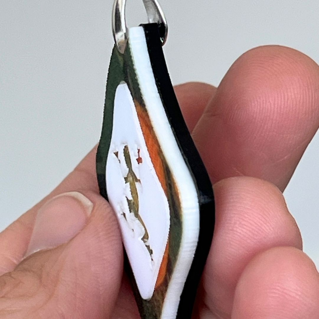 Green 'Diamond Frog' Pendant (FREE Brooch)