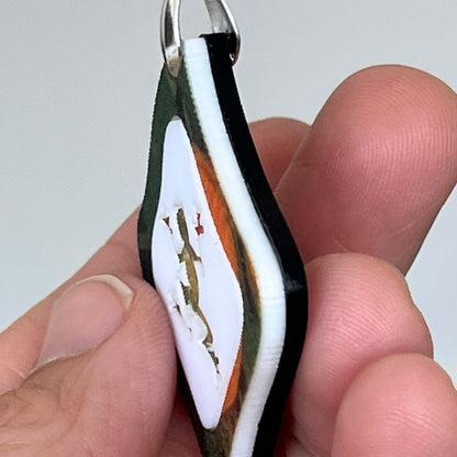 Green 'Diamond Frog' Pendant (FREE Brooch)