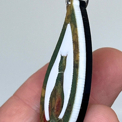 Green 'Rain Cat' Pendant (FREE Brooch)