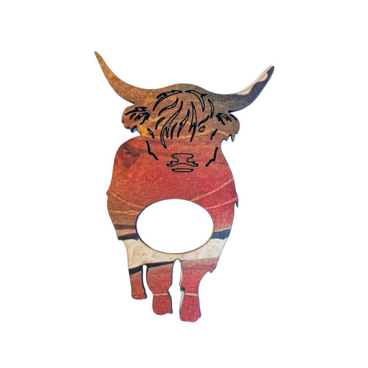 Highland Cow Glasses Brooch (5 Colors)