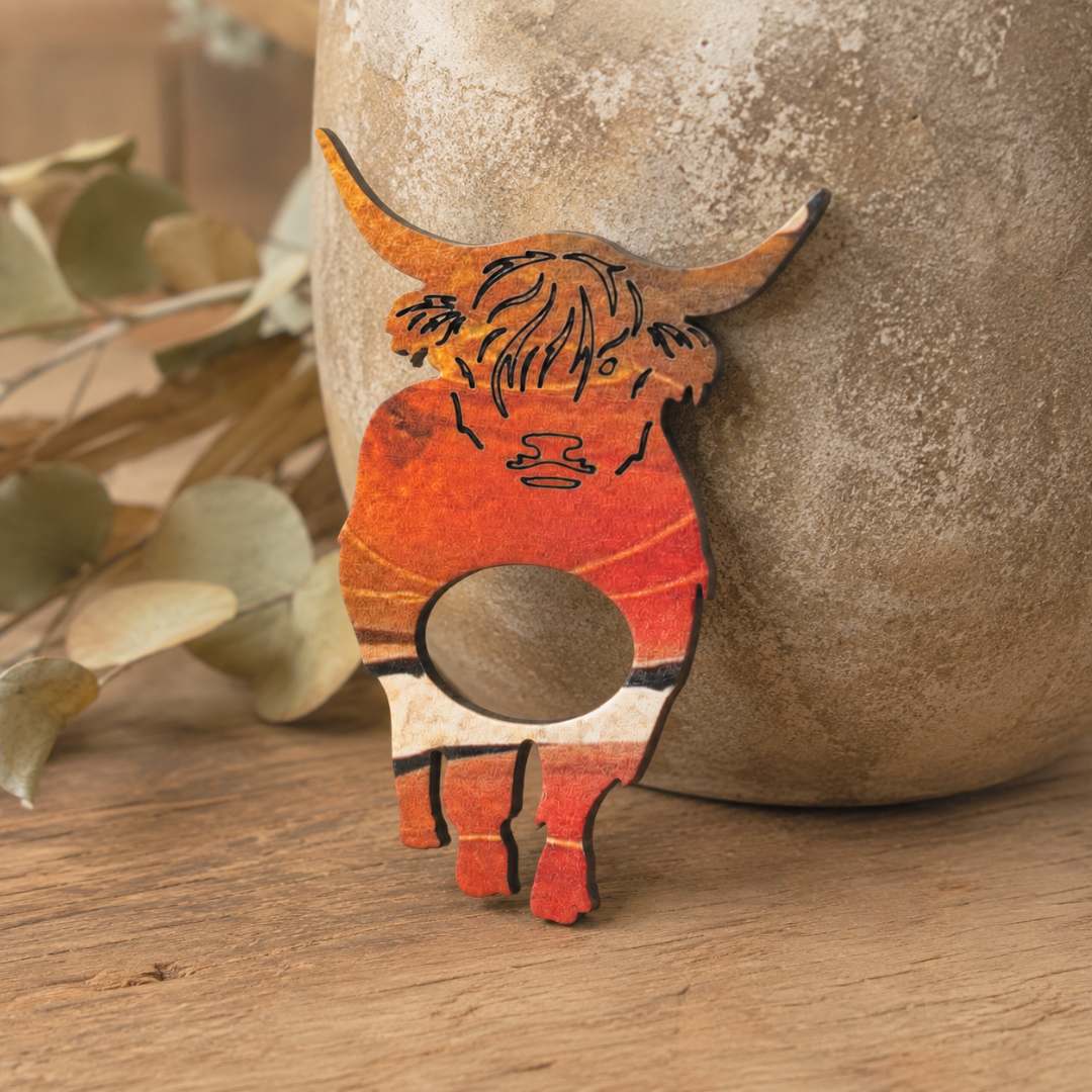 Highland Cow Glasses Brooch (5 Colors)