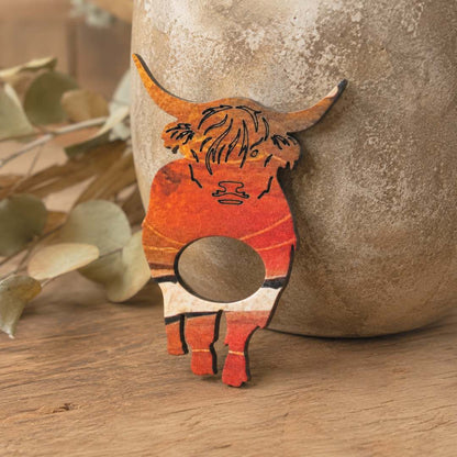 Highland Cow Glasses Brooch (5 Colors)