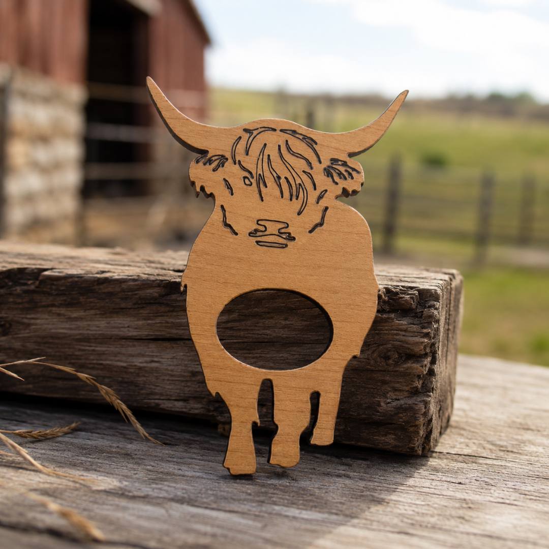 Highland Cow Glasses Brooch (5 Colors)