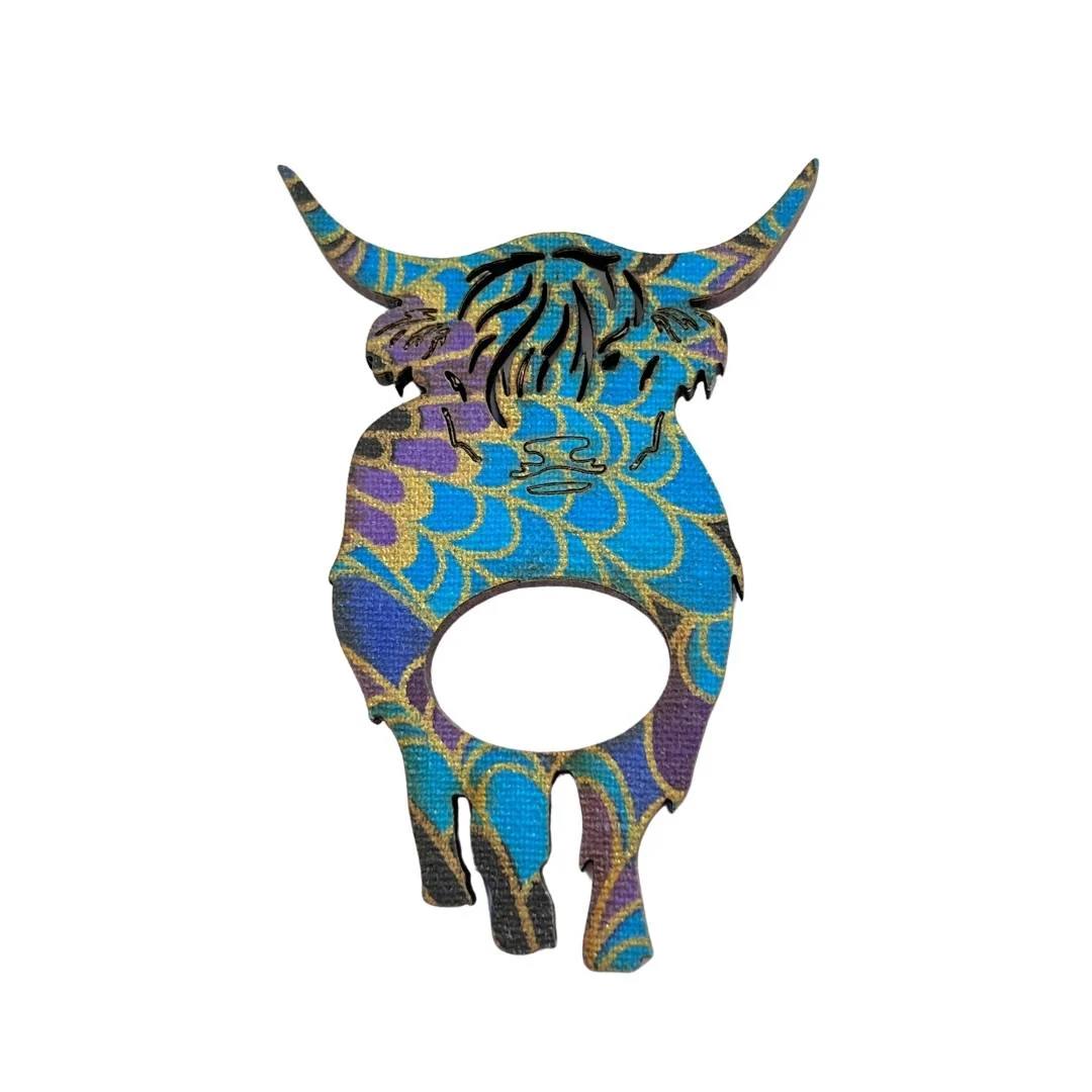 Highland Cow Glasses Brooch (5 Colors)