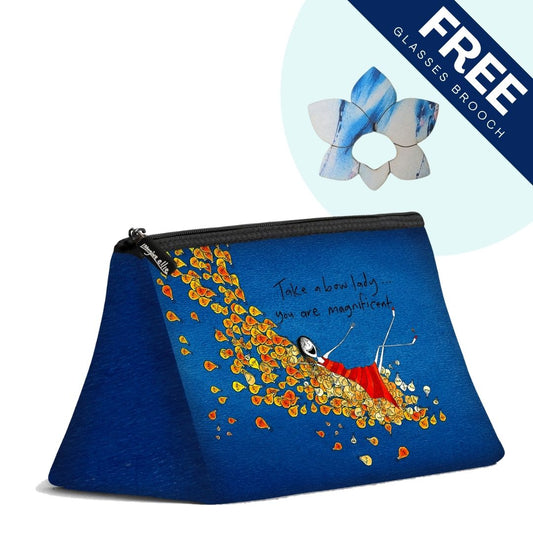 FREE Orchid Glasses Brooch with Cosmetic Bag