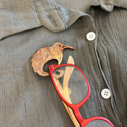 Kiwi Glasses Brooch (4 Colors)