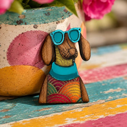 'Cool Dog' Magnetic Brooch