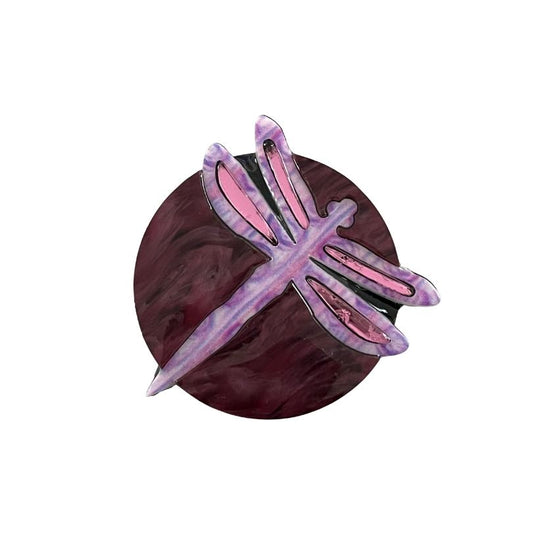 'Pink Dragonfly' Magnetic Brooch
