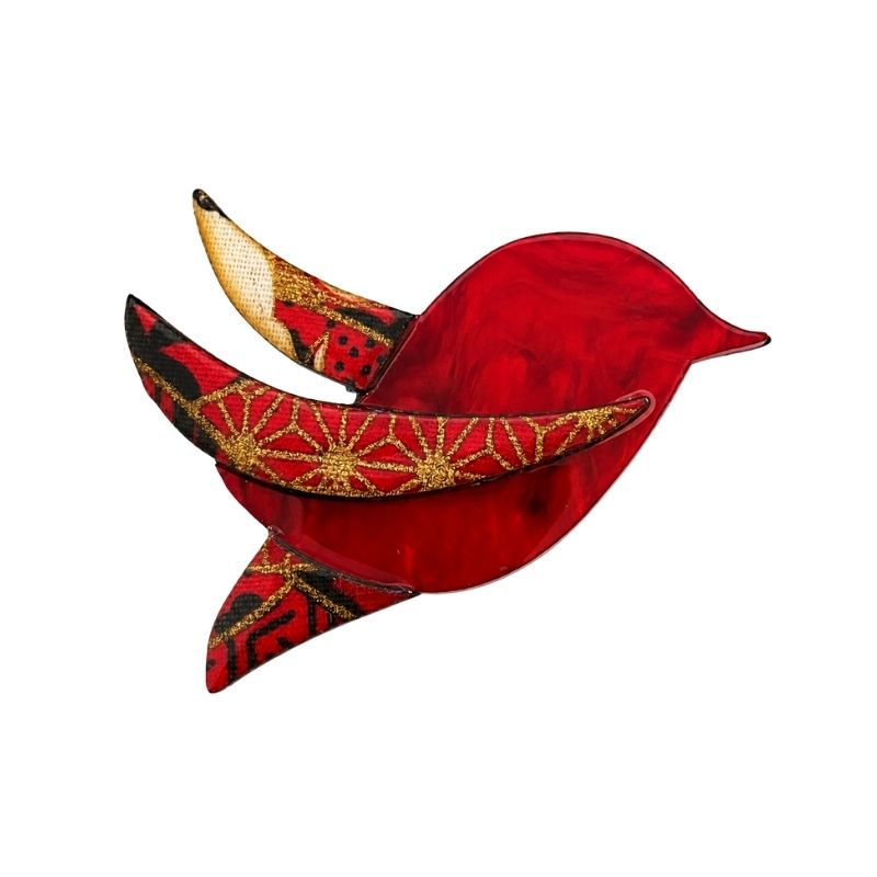 'Red Robin' Magnetic Brooch