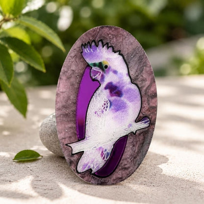 'Oval Galah' Magnetic Brooch