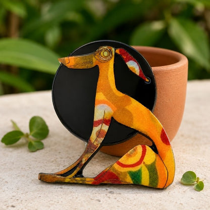 'Whippet Dog' Magnetic Brooch
