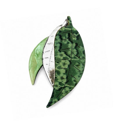 'Gum Leaves' Magnetic Brooch