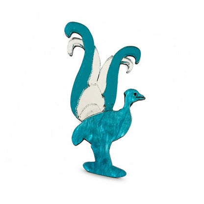 'Lyrebird' Magnetic Brooch