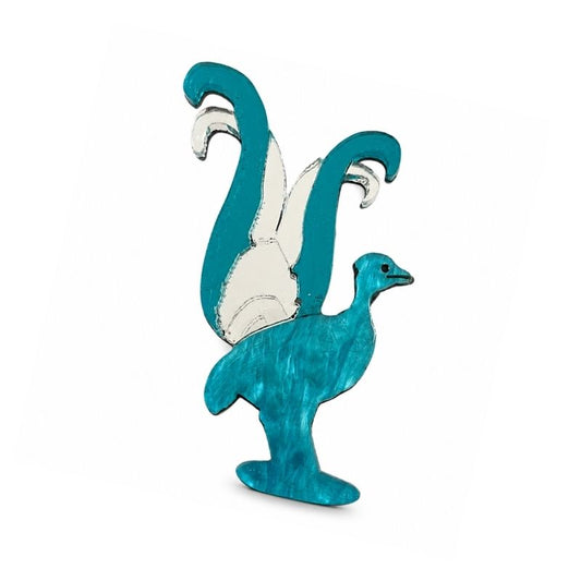 'Lyrebird' Magnetic Brooch