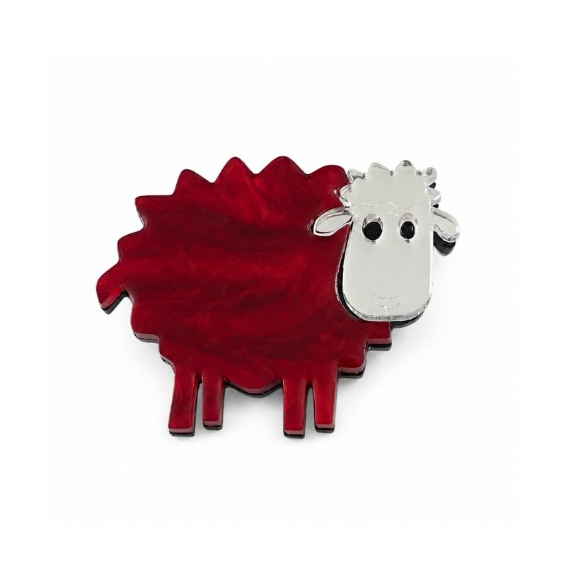 'Red Sheep' Magnetic Brooch