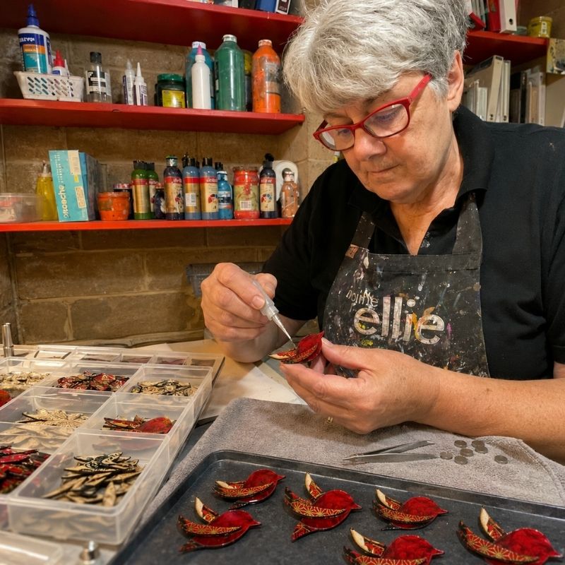 'Red Robin' Magnetic Brooch