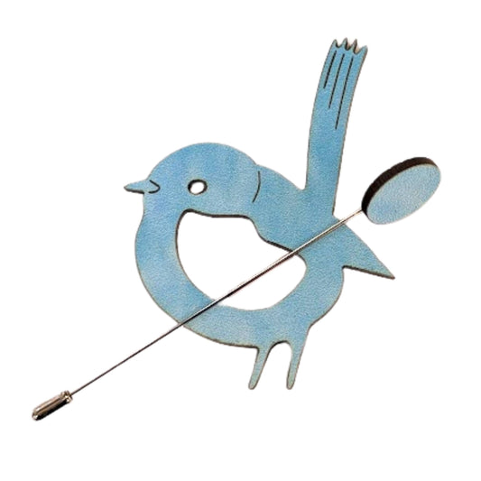 Wren Scarf Pin (Pastel Blue)