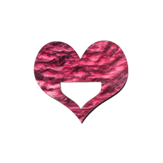 Magenta Heart Glasses Brooch