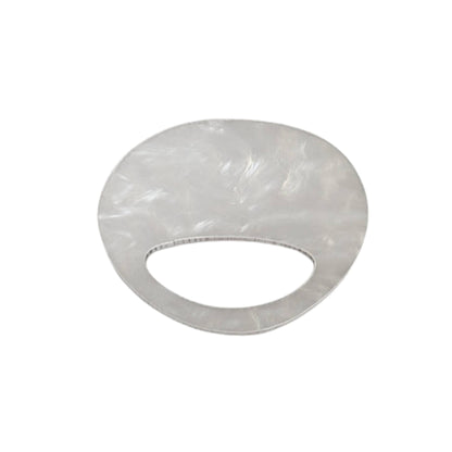White Pebble Glasses Brooch